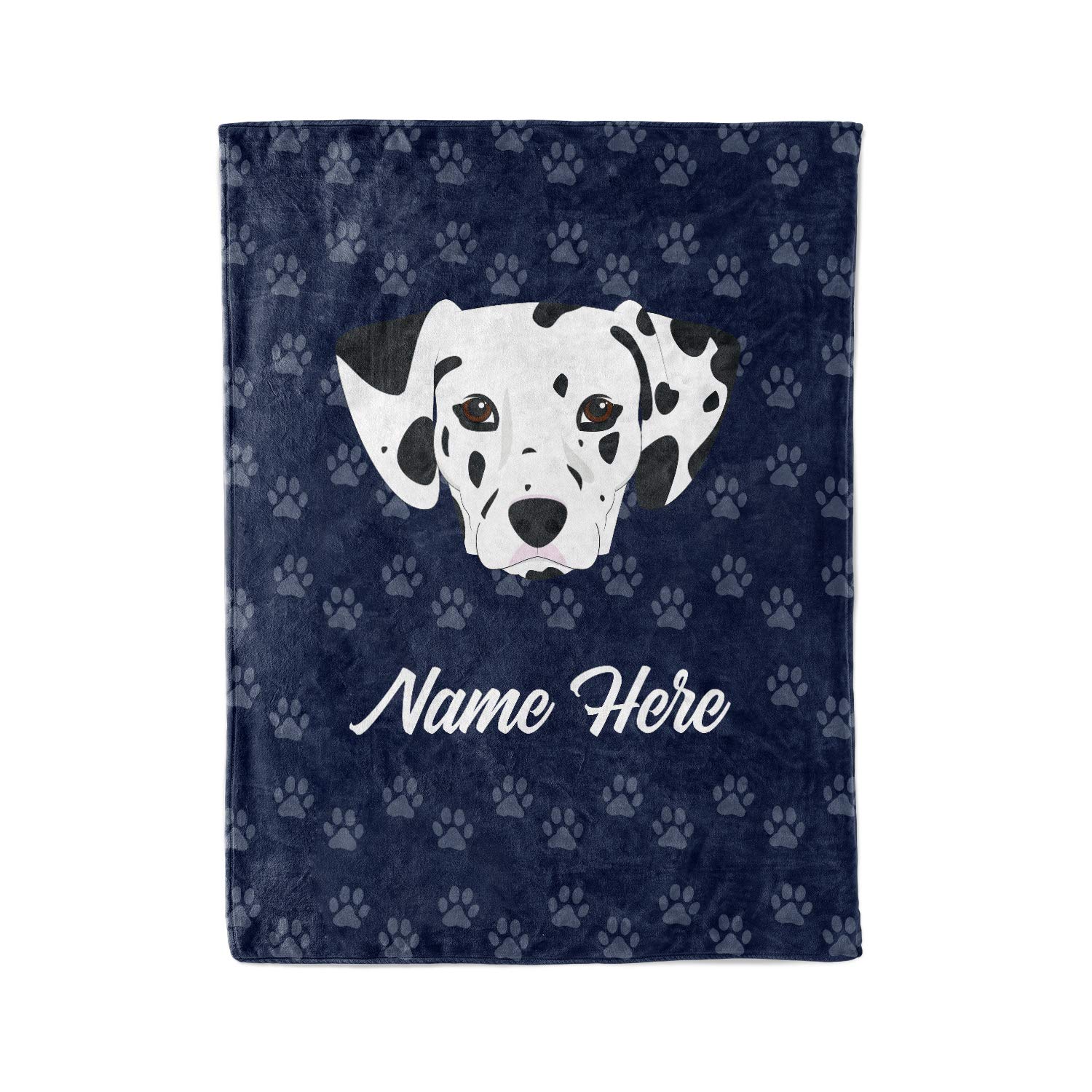 Personalized Custom Pet Dalmatian Fleece & Sherpa Throw Blanket for Men, Women, Kids & Babies - Cozy Dog Lovers Blanket for Bedtime, Sofa & Travel - Perfect Gift for Moms, Dads & Pet Owners