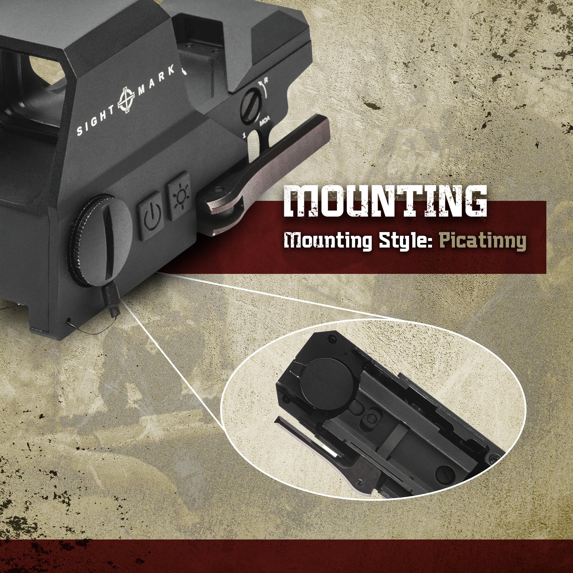 Sightmark Ultra Shot R-Spec Reflex Sight - 1x22mm Red Dot Sight for Rifles & Shotguns | Quick Target Acquisition | Hunting, Tactical & Home Defense Use