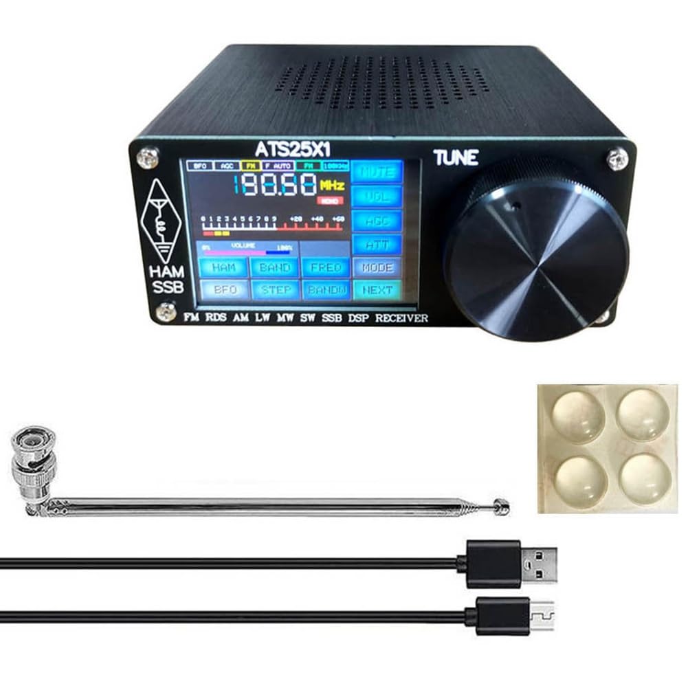 Paociuro -25X1 Spectrum Scan Receiver - Black Wireless Full Band Radio with 2.4