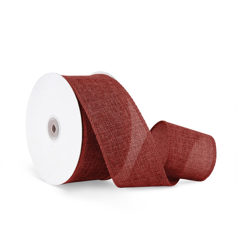 Faux Burlap Jute Ribbon for Gift Wrapping & Decor - 2.5