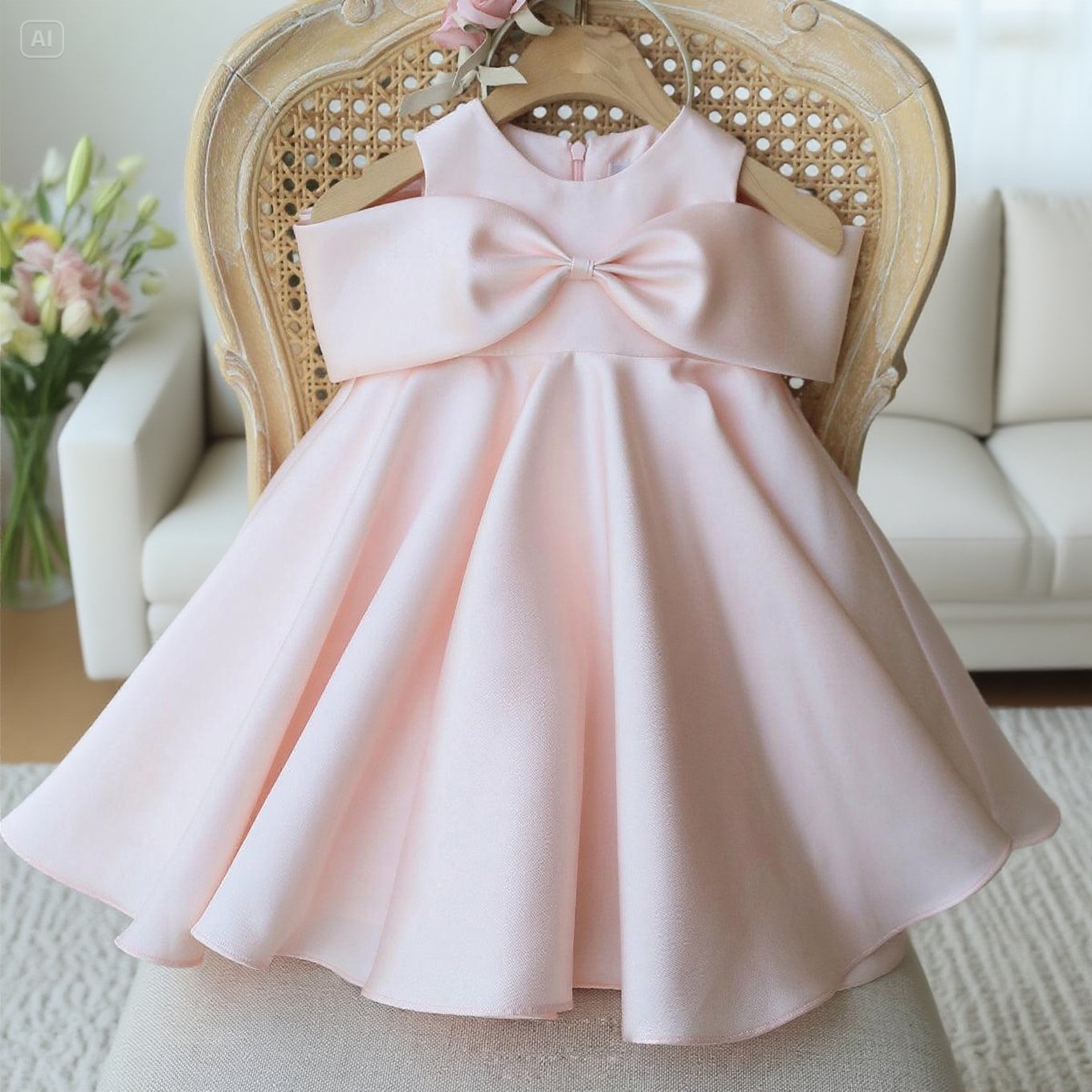 Elegant Baby Girl Baptism Dress for Toddler First Birthday - Princess Party Gown for Christening & Special Occasions