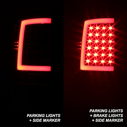 AKKON Black LED Tube Tail Lights Lamps Pair for 2009-2018 Dodge Ram 1500 2500 3500 - Durable & Bright Replacement Lights for Enhanced Night Visibility (Perfect for Off-Roading, Towing & Night Driving)