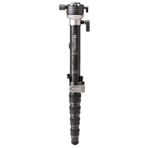 Benro MSDPL46C Carbon Fiber Monopod with Leveling Pan Head - Lightweight & Durable for Photography, Videography, Travel & Outdoor Shooting