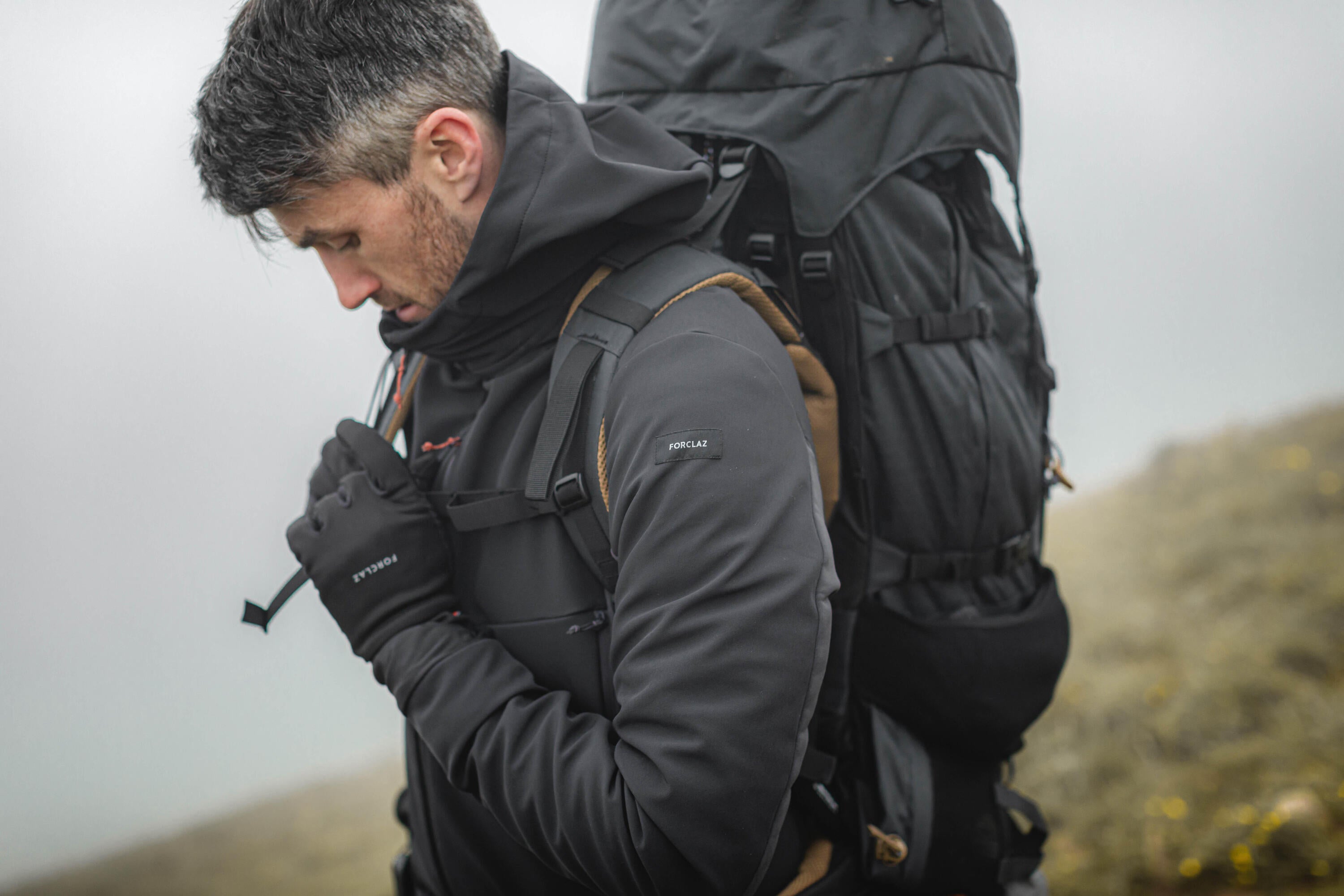 Forclaz Men's MT500 Lightweight Windbreaker Jacket - Waterproof, Breathable Outdoor Hiking & Running Jacket for Men - Perfect for Hiking, Camping, and Travel Adventures
