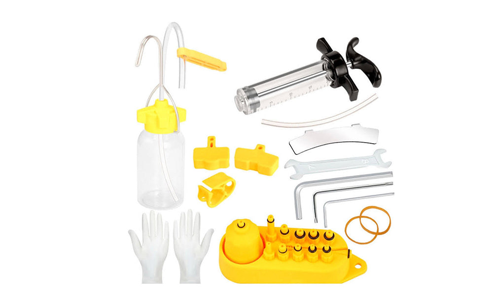 DBB015 Professional Disc Brake Bleed Kit - Complete Brake Bleeding Tool Set for Bikes & Motorcycles - Perfect for Home Mechanics & Bike Shops