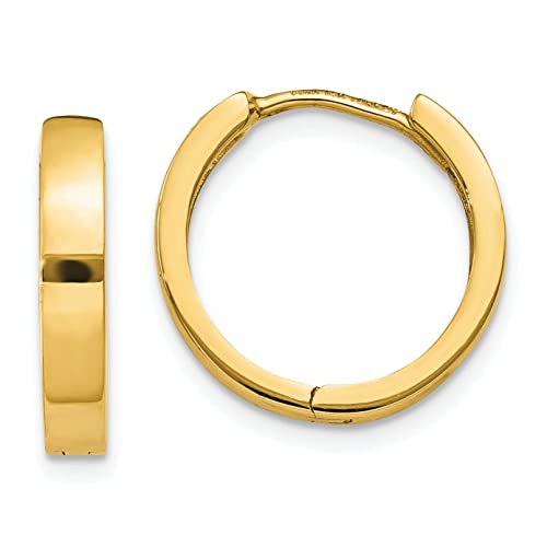 14K Yellow Gold Hinged Hoop Earrings for Women - Classic Dainty Everyday Gold Hoops - Perfect for Work, Date Night & Special Occasions