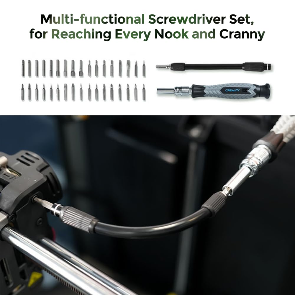 Creality 3D Printer Tool Kit - 74 Pcs Professional 3D Printing Accessories Set with Nozzle Cleaners, Screwdrivers, Wrenches & Storage Bag | Perfect for Ender 3, CR-10, DIY 3D Printing Projects & Maintenance