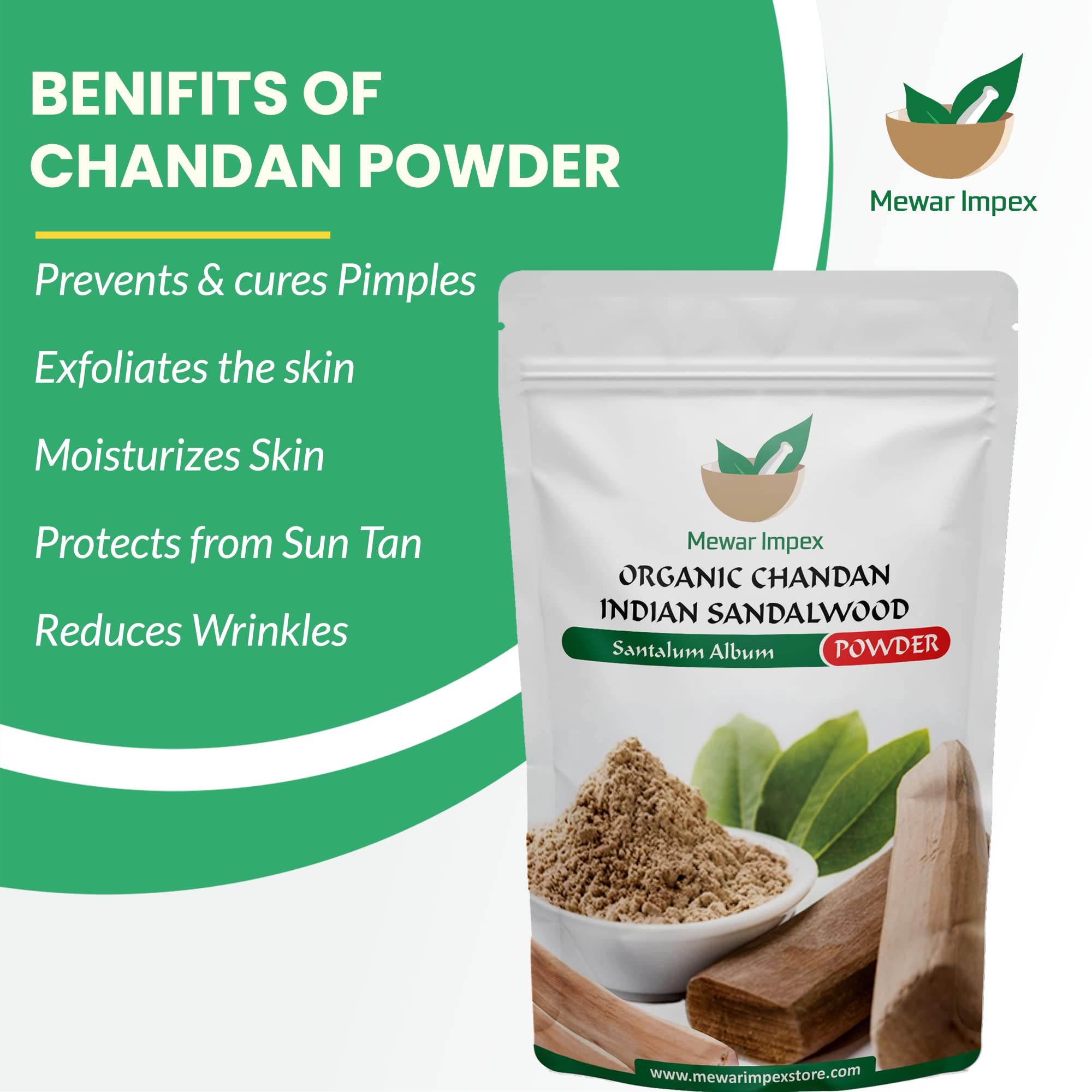 Premium Sandalwood Powder for Face & Skin Care - 200g | Natural Skin Whitening, Brightening Face Mask & Facial Treatment | Santalum Album | Ideal for DIY Beauty, Spa & Ayurvedic Skincare Routines