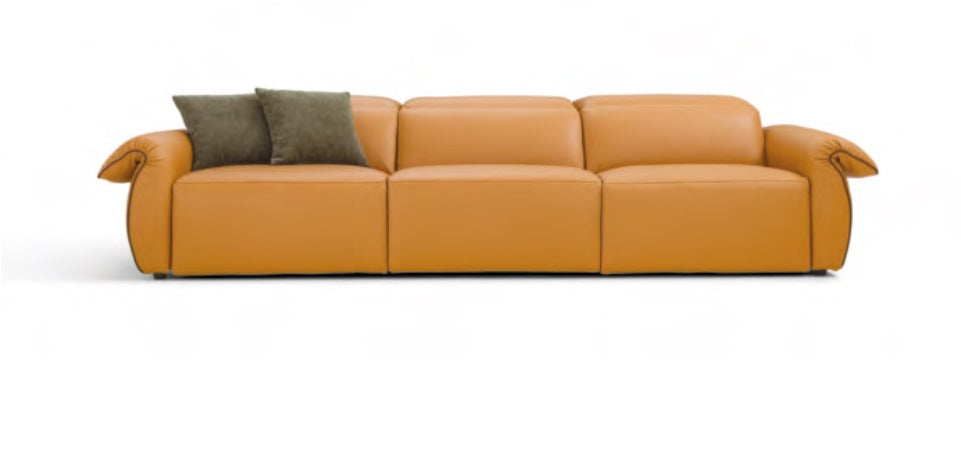 ALPA EMERALD 3 Recliners Genuine Leather Sofa Set - Premium Comfort for Living Room, Home Theater & Family Gatherings