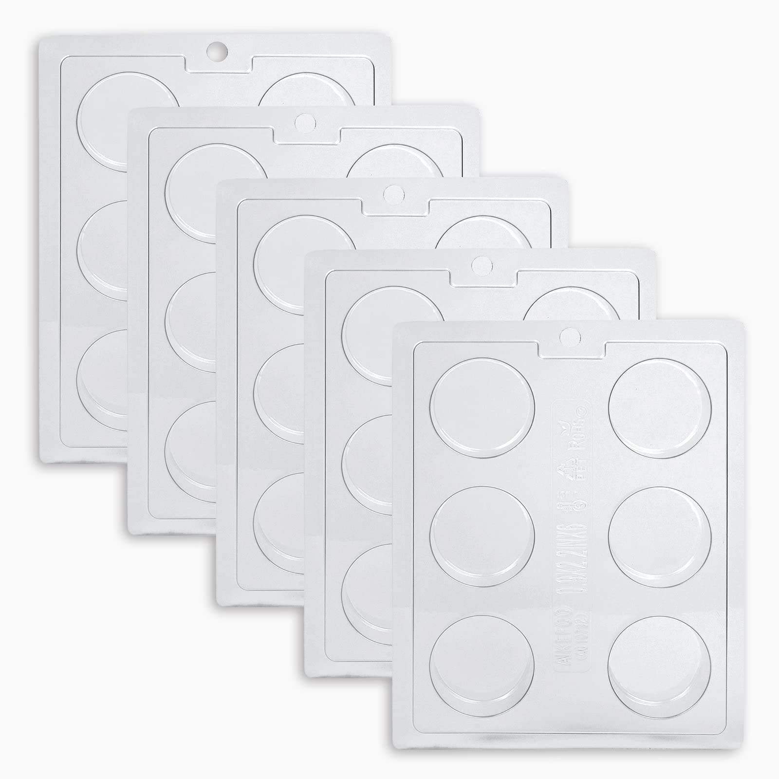 5-Pack Oreo Cookie Chocolate Mold for Chocolate Covered Cookies - 6 Cylinders Each | Perfect for Candy, Baking, and DIY Soap Making | Ideal for Holidays, Parties & Gifts