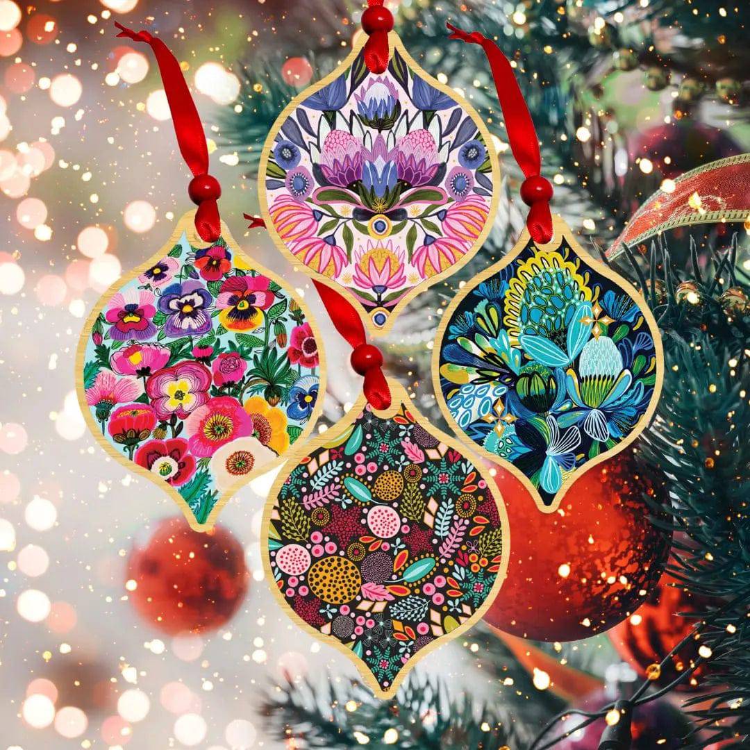 Elegant Floral Bling Christmas Ornament Set - 12 Pack Glittering Baubles for Holiday Tree Decor, Home & Party Decoration