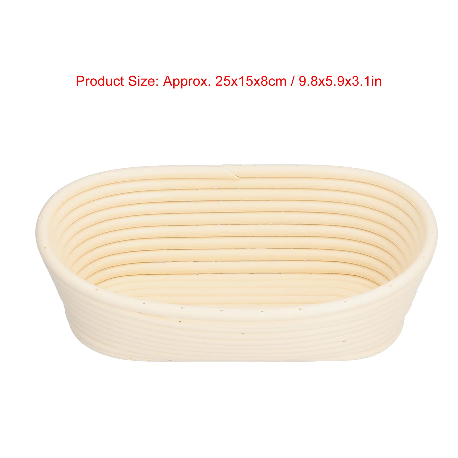 Premium Fermentation Basket for Bread Proofing - Easy to Clean, Washable Dough Bowl - Innovative Oval Shape Baking Mold for Home Kitchen & Professional Bakeries (25x15x8cm, Off-White) | Perfect for Sourdough, Artisan Bread & Pastry Making