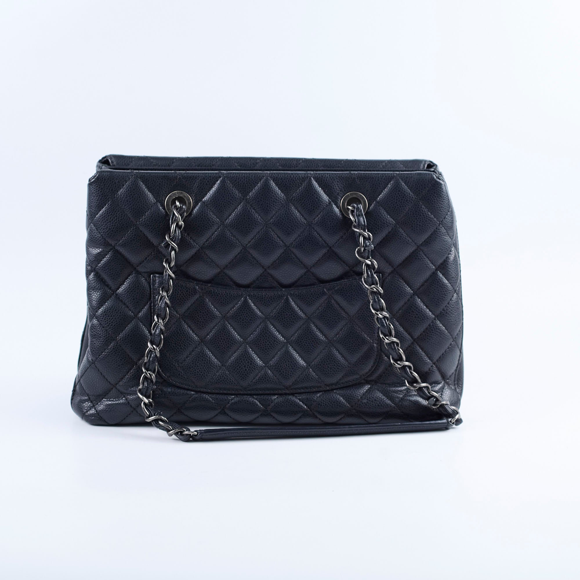 Chanel Caviar Leather City Shopping Tote Bag - Black (2023 Collection) | Luxury Designer Handbag for Women, Work & Travel