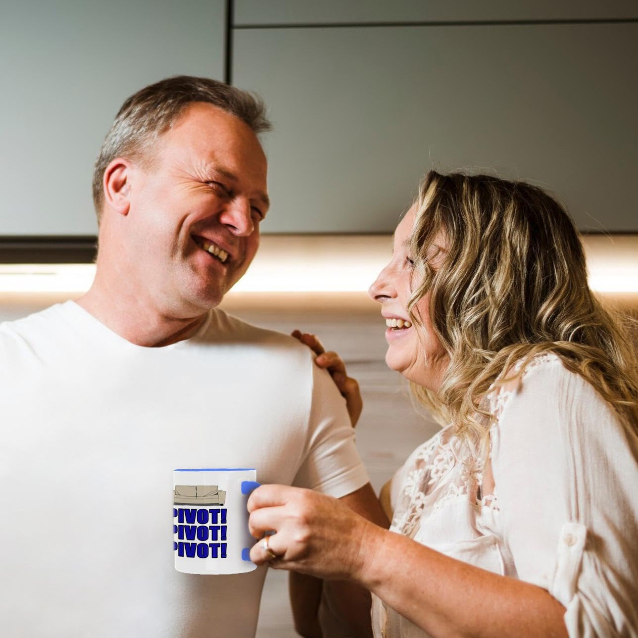 3D Rose Pivot Ceramic Coffee Mug - Blue and White Design - Perfect for Home, Office & Gifts