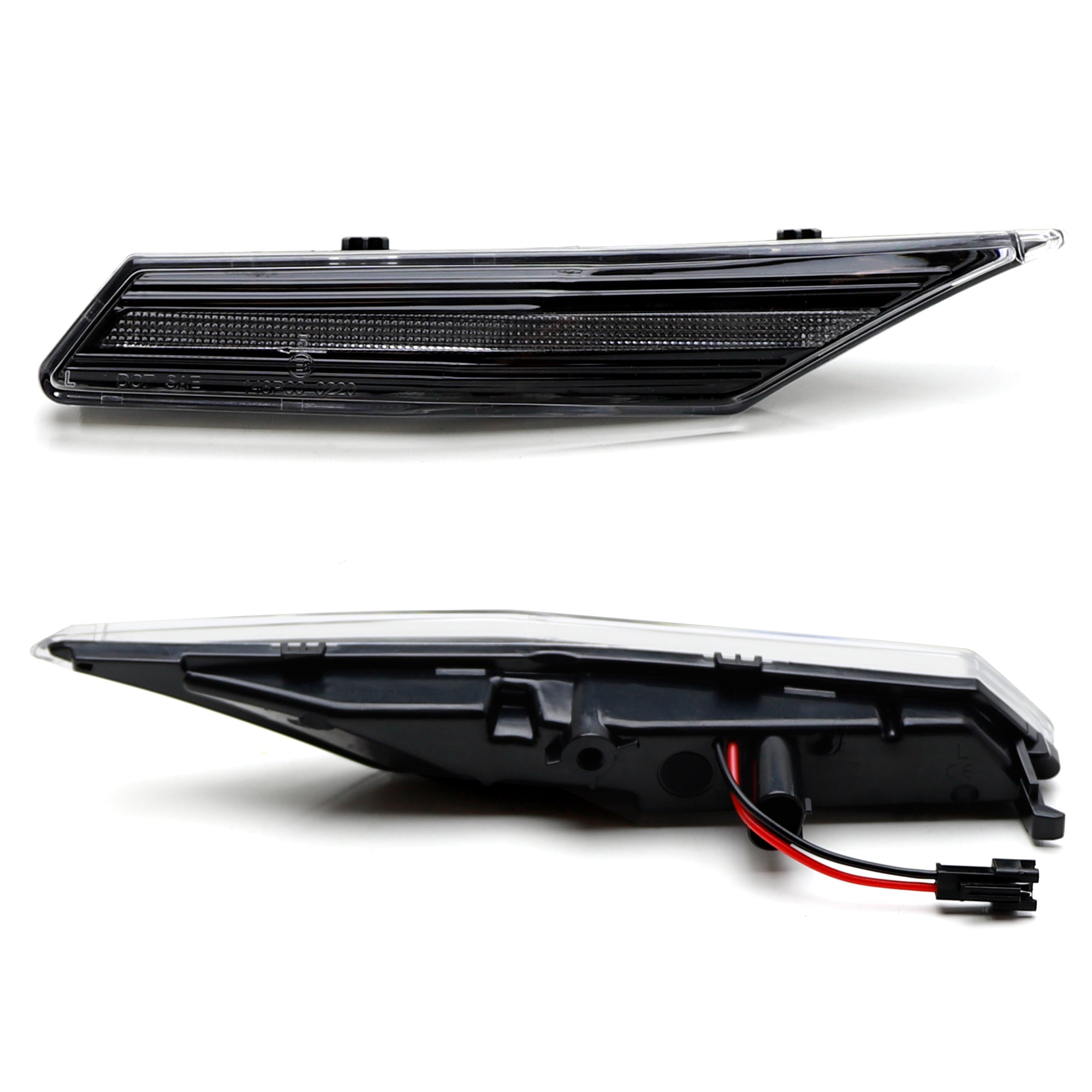 Clear Lens Black Interior Sequential LED Side Markers for Porsche Taycan - Enhanced Visibility & Style for Night Driving & Car Shows