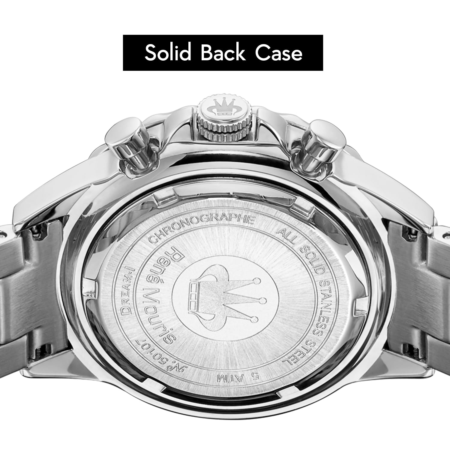René Mouris Dream-I Japanese Quartz Women's Watch - 38mm 316L Stainless Steel Chronograph with Sapphire Coated Crystal | Waterproof to 50M | Elegant Dress Watch for Office, Party & Everyday Wear