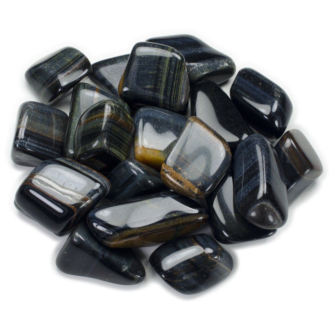 3 lbs Bulk Tumbled Blue Tigers Eye Stones from South Africa - Natural Polished Gemstones for Wicca, Reiki, Crystal Healing & Jewelry Making - Wholesale Lot for Meditation, Home Decor & Spiritual Gifts