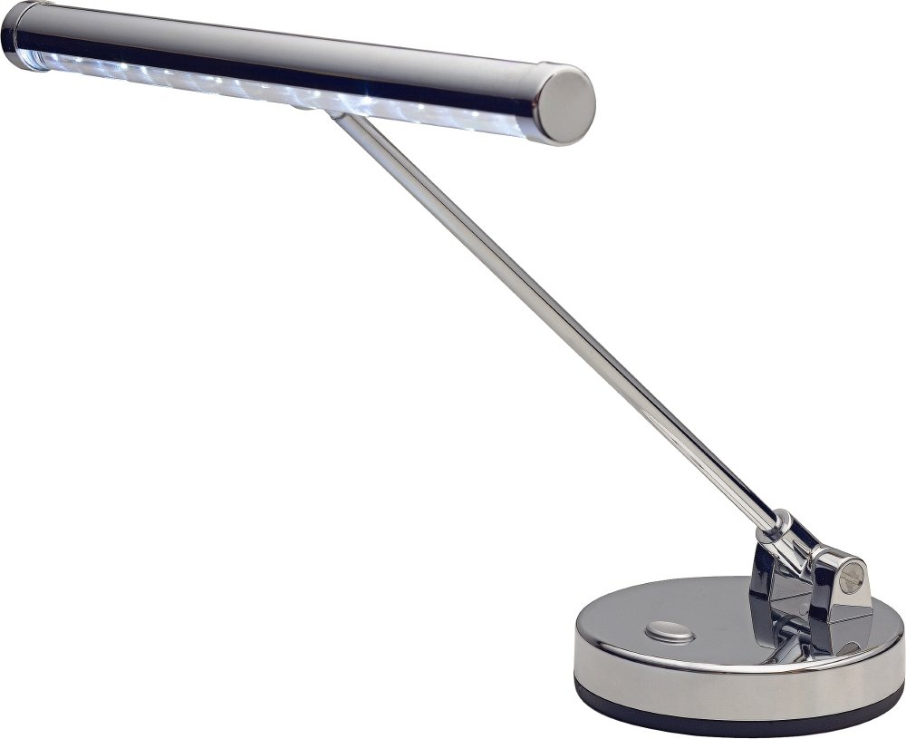 Stagg SPLED 10-1 CR LED Piano Lamp & Desk Lamp - Chrome Finish, Adjustable Brightness for Musicians, Students & Office Workers