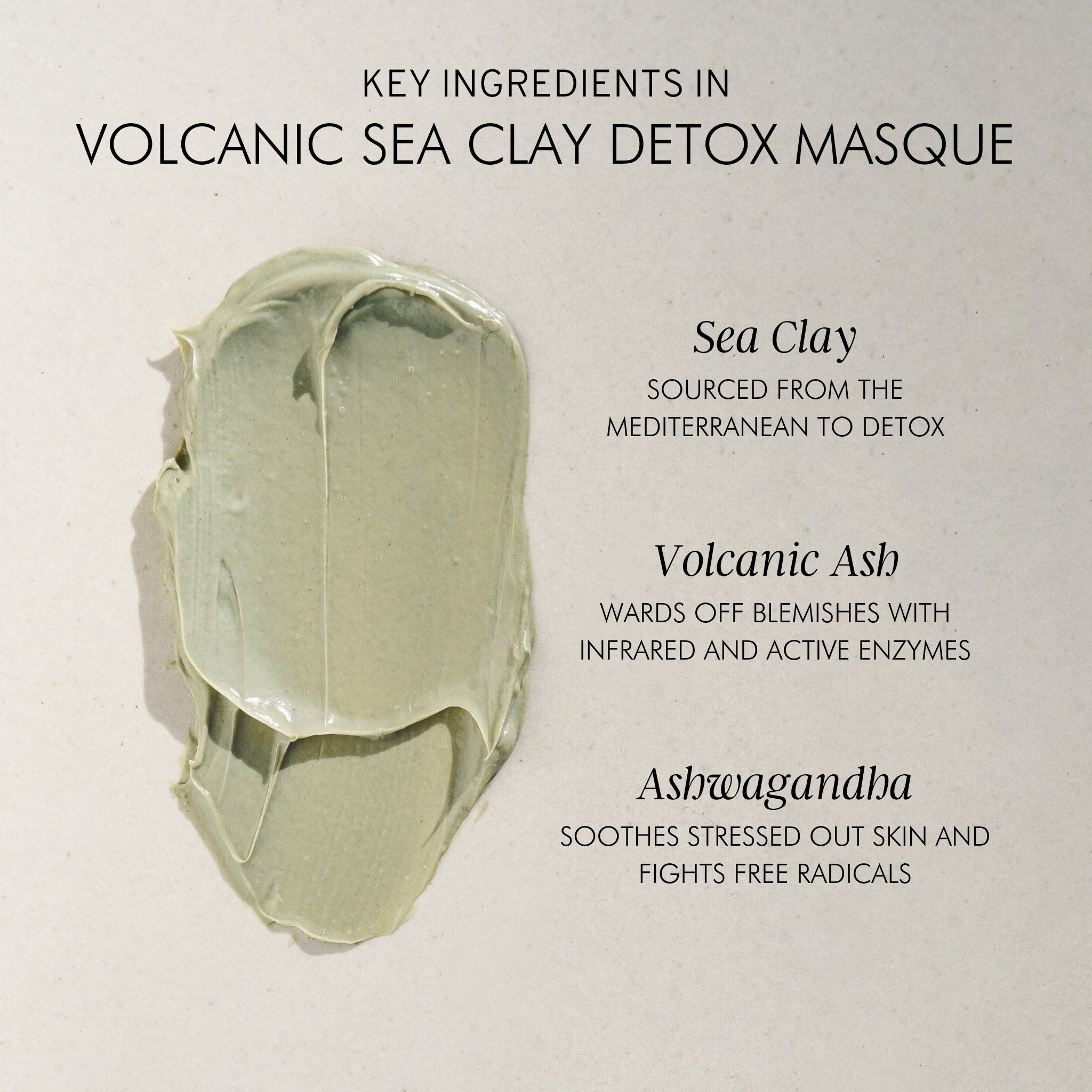 Volcanic Sea Clay Detox Mask - Deep Cleansing & Pore Minimizing Facial Treatment for Acne & Blackheads | Perfect for Spa Night & Self-Care Routine