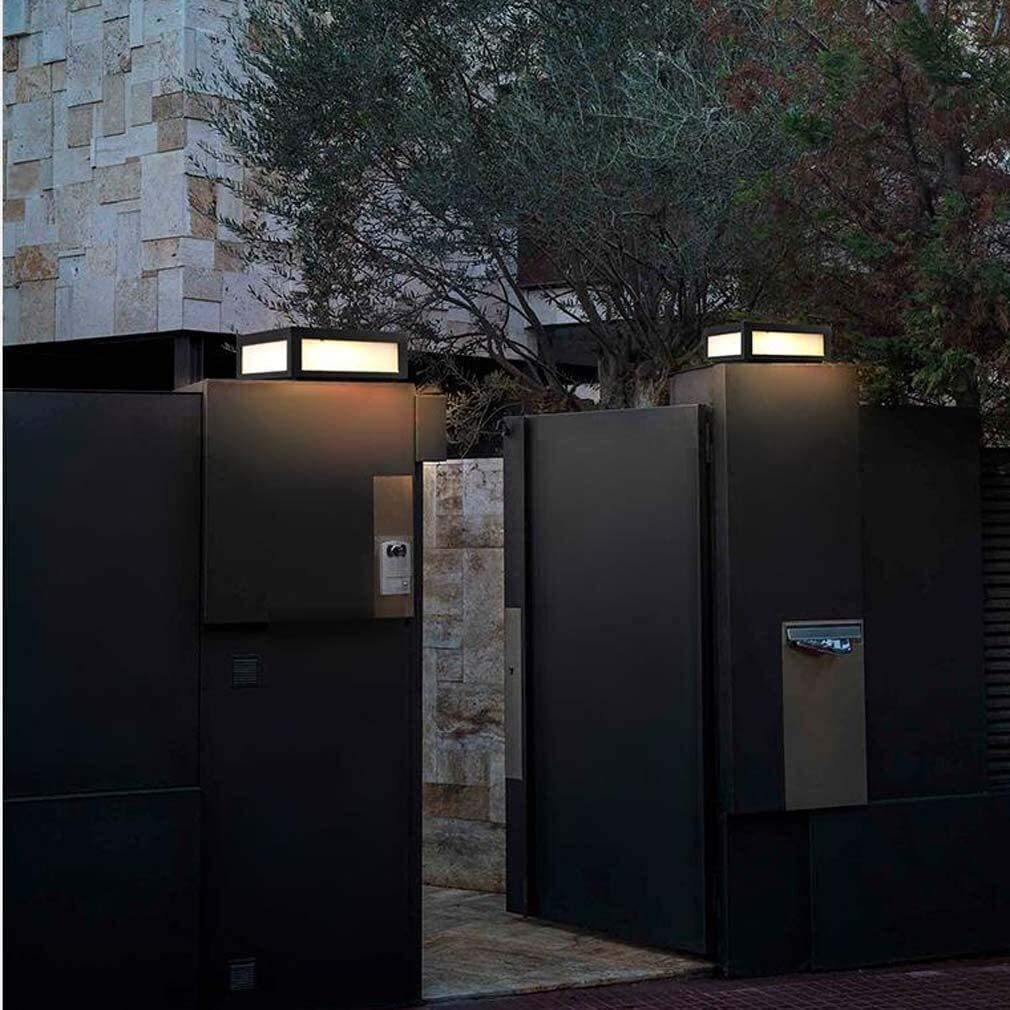 Solar Post Lights Outdoor Waterproof - IP65 LED Deck & Pillar Lights for Garden, Lawn, Gate, Villa, Patio - Weatherproof Landscape Lighting for Pathways & Driveways