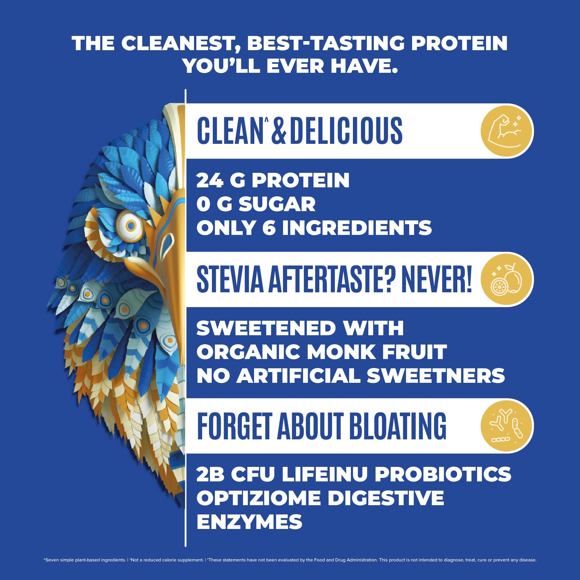 Organic Vegan Protein Powder - Plant Based, Stevia & Sugar Free, Low Carb, Dairy Free, Keto Friendly, Non-Whey with Probiotics | Pea Protein Vanilla Flavor (60 Servings, 3.9 lb) for Post-Workout Recovery & Healthy Lifestyle