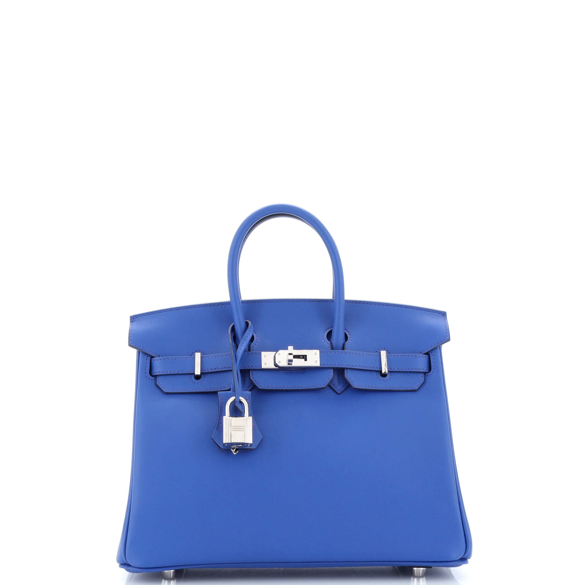 Luxury Birkin 25 Handbag in Bleu Royal Swift Leather with Palladium Hardware - Perfect for Elegant Evenings, Business Meetings & High-End Fashion Accessories