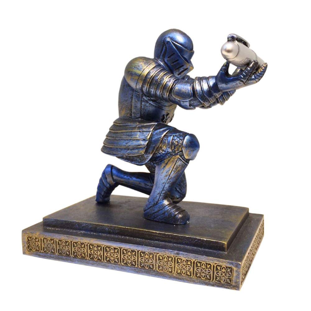 Premium Knight Pen Holder & Pen Set - Personalized Blue Desk Organizer for Office, Home, or Gift | Stylish Decorative Stationery Accessory