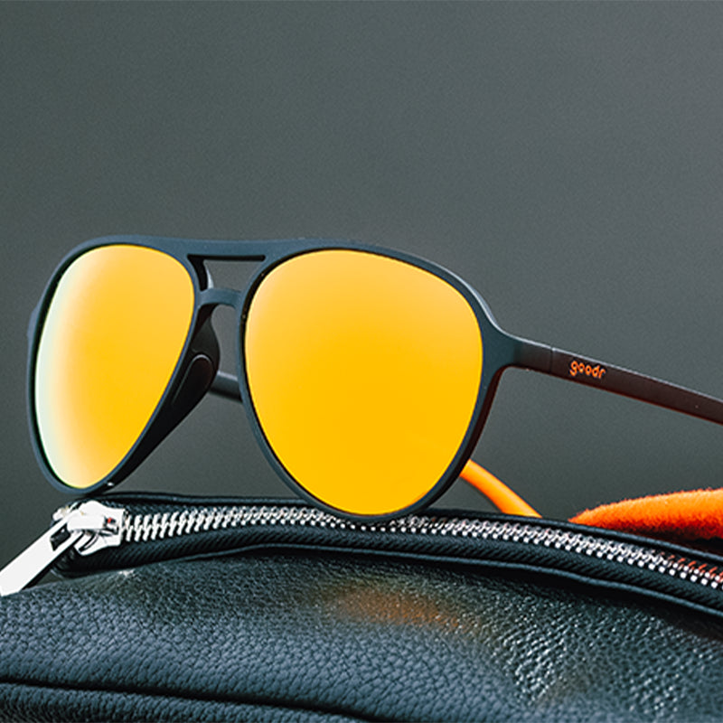 Goodr Call Me Tarmac Daddy Polarized Sunglasses for Men & Women - UV Protection, Lightweight, Non-Slip for Running, Cycling, Driving & Outdoor Sports
