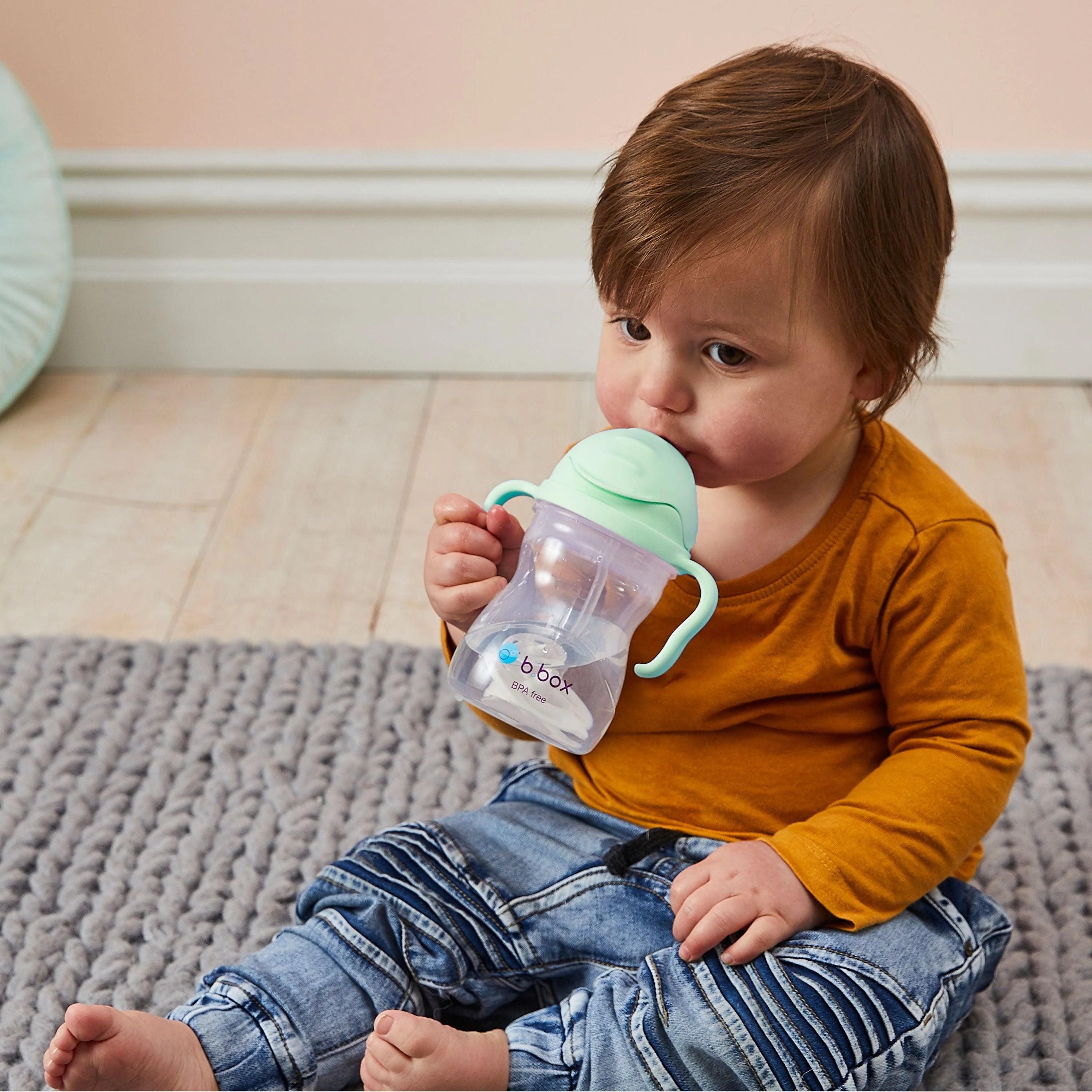 b.box Baby & Toddler Sippy Straw Cup 8oz/240ml - Leak Proof Spill Proof Drinking Cup for Infants & Kids - Perfect for Daycare, Travel & On-the-Go Hydration