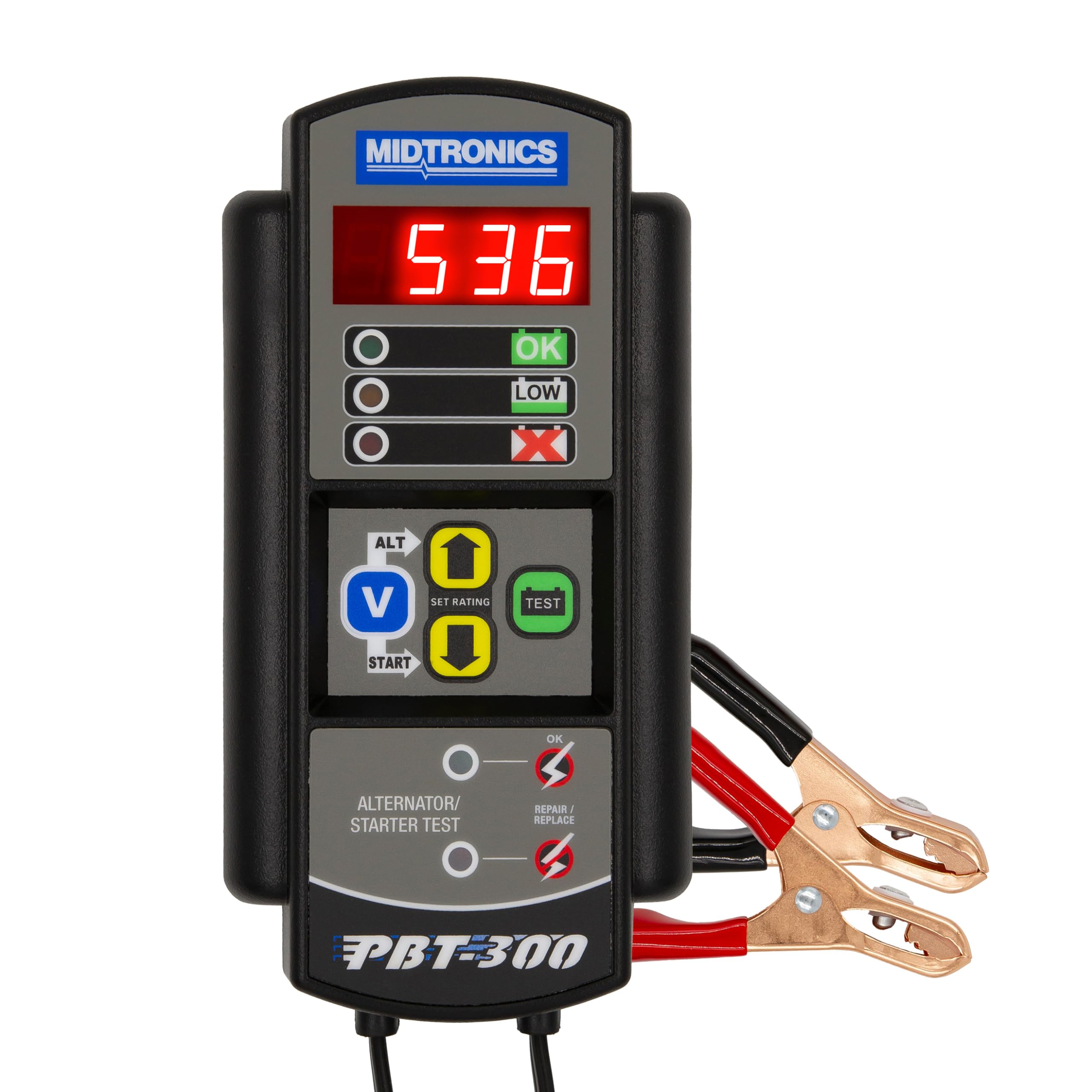 Midtronics PBT-300 12V Advanced Automotive Battery Tester - 100-1400 CCA Load Tester for Cranking & Charging Systems | Conductance Testing & Service Diagnostics | Perfect for Mechanics & DIY Car Maintenance