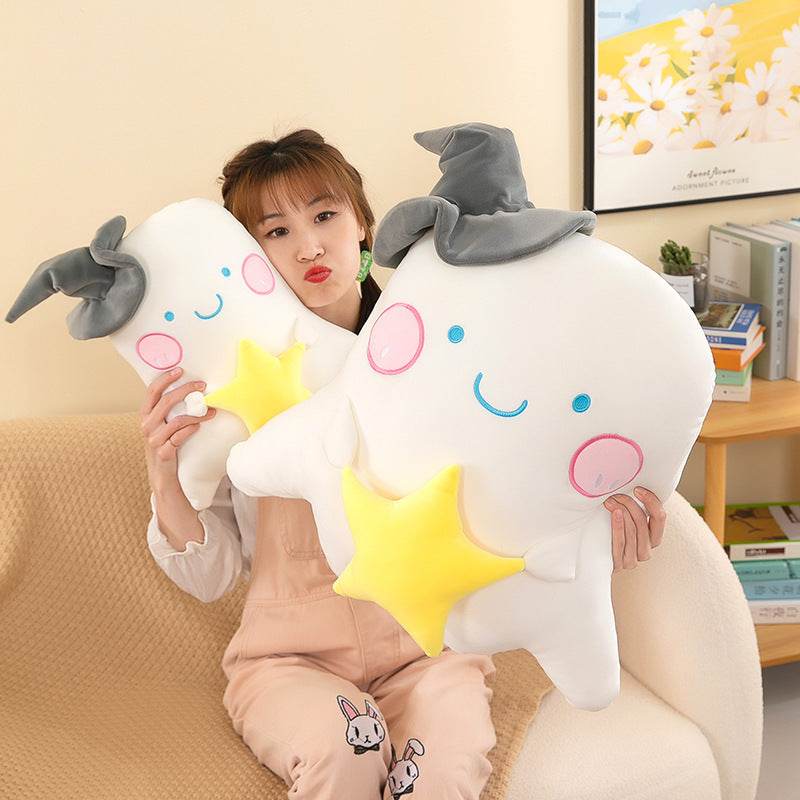 Ghostie Puff - Cute Kawaii Ghost Plush Toy for Halloween Decorations & Gifts | Soft Stuffed Animal for Bedroom Decor, Party Favors, and Cosplay Accessories
