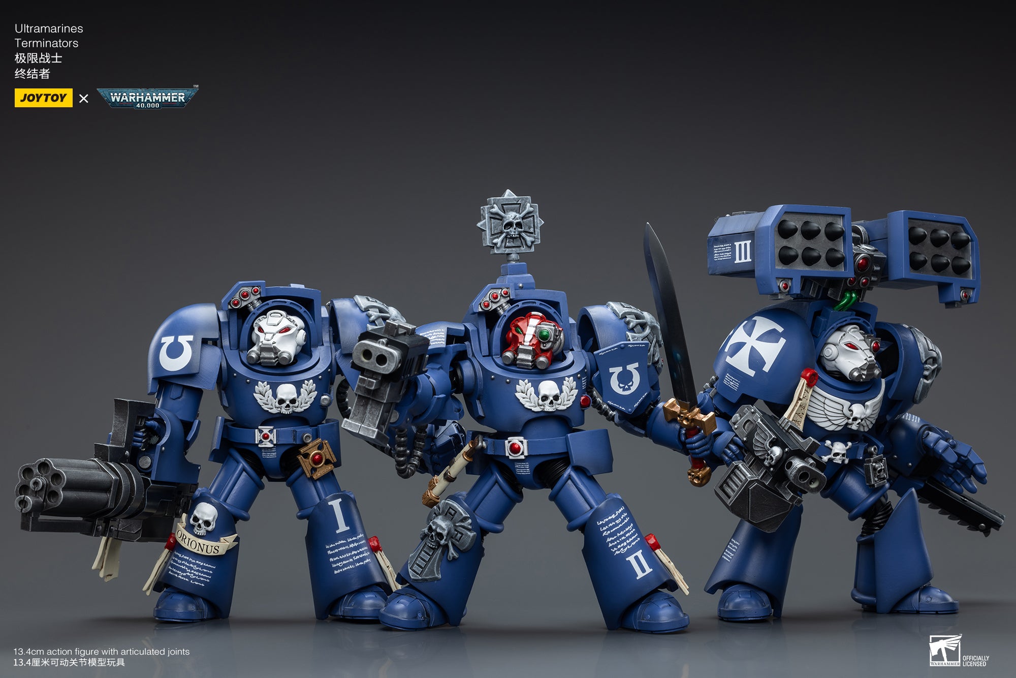 1/18 JOYTOY Warhammer 40K Ultramarines Terminators Action Figure - Collectible Miniature for Tabletop Gaming & Display
