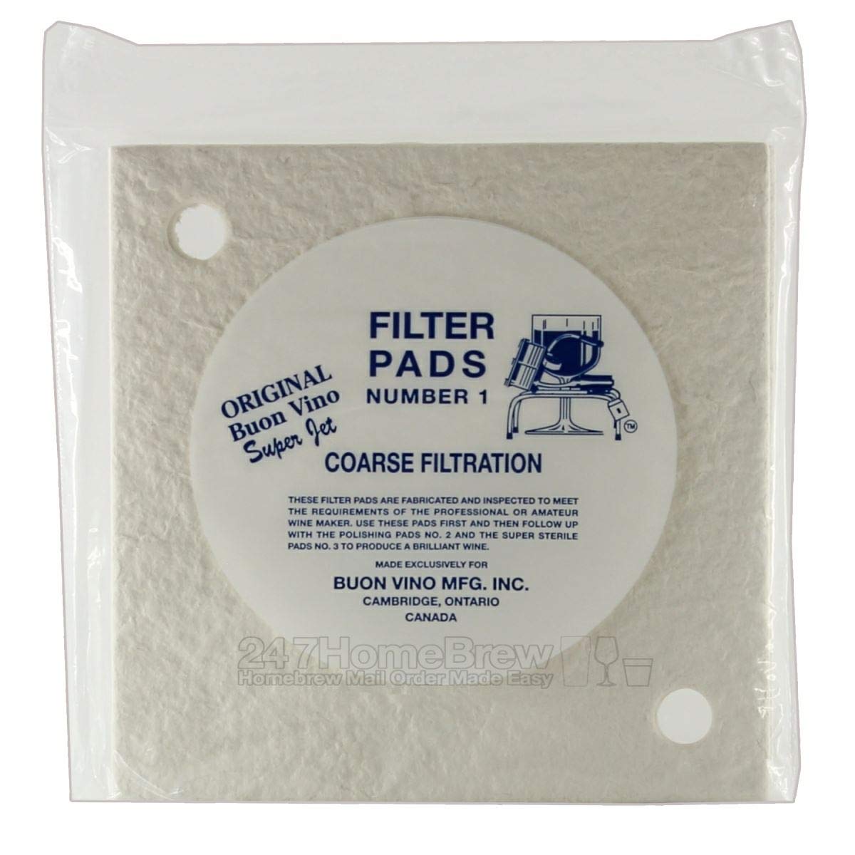 Buon Vino Super Jet Wine Purifier Filter Pads - 3 Pack Coarse Sediment Filters for Home Brewing & Winemaking | Wine Filtration System Accessories | Perfect for Clarifying Homemade Wine & Beer