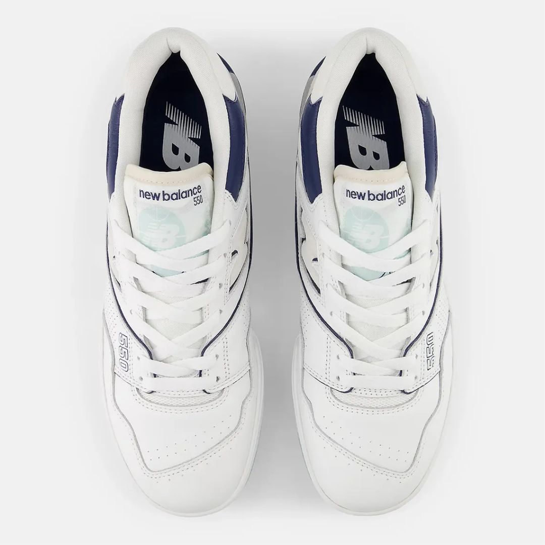 550 Sneaker for Men & Women - White, Mint & Navy Color Options - Comfortable Casual Shoes for Walking, Running & Everyday Wear