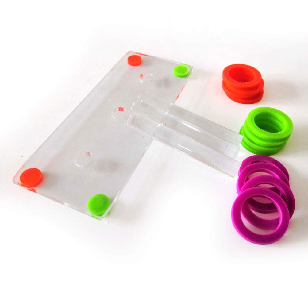Balacoo Educational Puzzle Toys for Parrots - Interactive Bird Trick Tabletop Games, Stacking Rings & Color Separation Fitness Toys | Perfect for Parrot Enrichment & Mental Stimulation