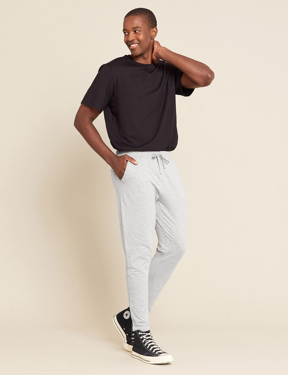 Men's Lightweight Joggers - Grey Marl Sweatpants for Running, Gym & Lounge | Comfortable Athletic Pants for Men