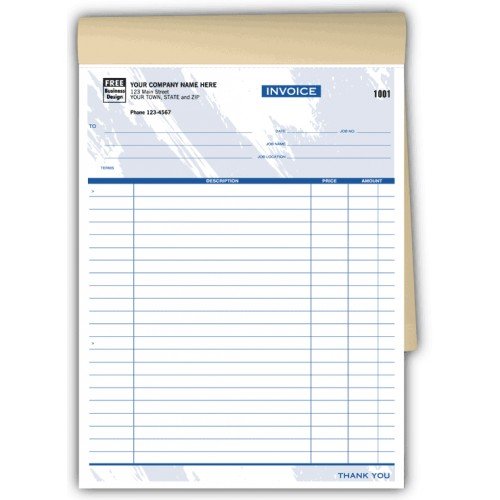 Professional Invoice Book for Small Business - Customizable Job Invoice Forms with Carbon Copy - Perfect for Contractors, Freelancers & Service Providers