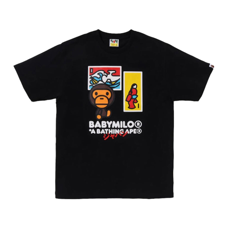 BAPE Japan Graphic Art T-Shirt for Men - Black Cotton Streetwear Tee - Perfect for Casual Wear, Street Style & Urban Fashion