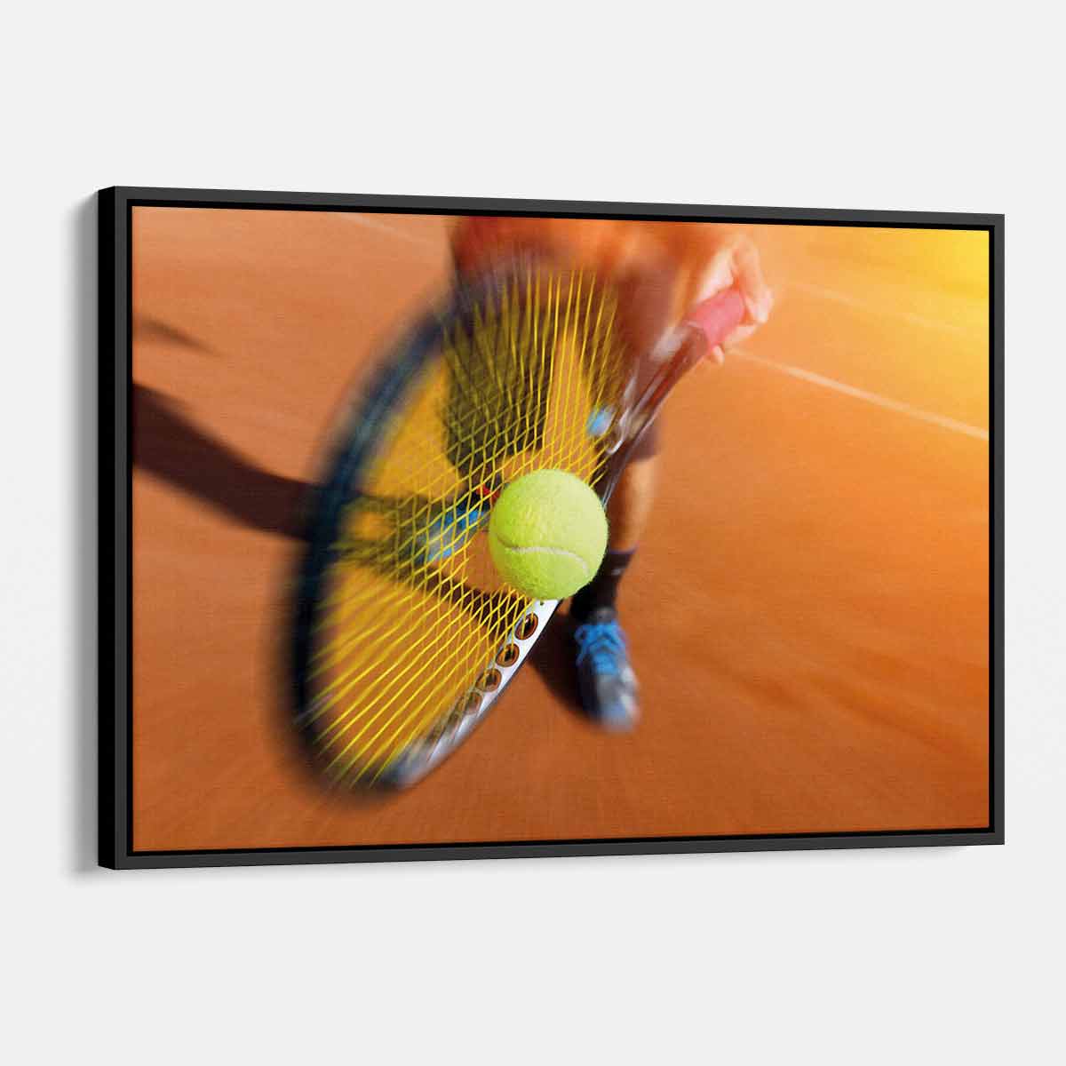 Orange Tennis Player Wall Art Canvas 9015 - Modern Sports Decor for Living Room, Bedroom & Game Room - Perfect Gift for Tennis Lovers