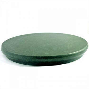 Premium GUNEE Marble Chakla Roti Maker - 12x12 Inch Green Marble Rolling Pin Board with Ring Base - Perfect for Indian Chapati, Roti, Pizza Dough & Pastry Making - Durable Kitchen Baking Tool