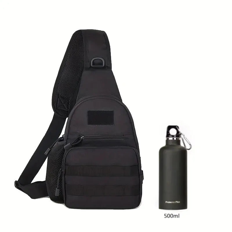 Tactical Military Shoulder Bag - Durable Nylon Chest Sling Backpack for Hiking, Outdoor Camping, Fishing & Trekking - Perfect for Adventure Travel, Survival Gear & Everyday Carry