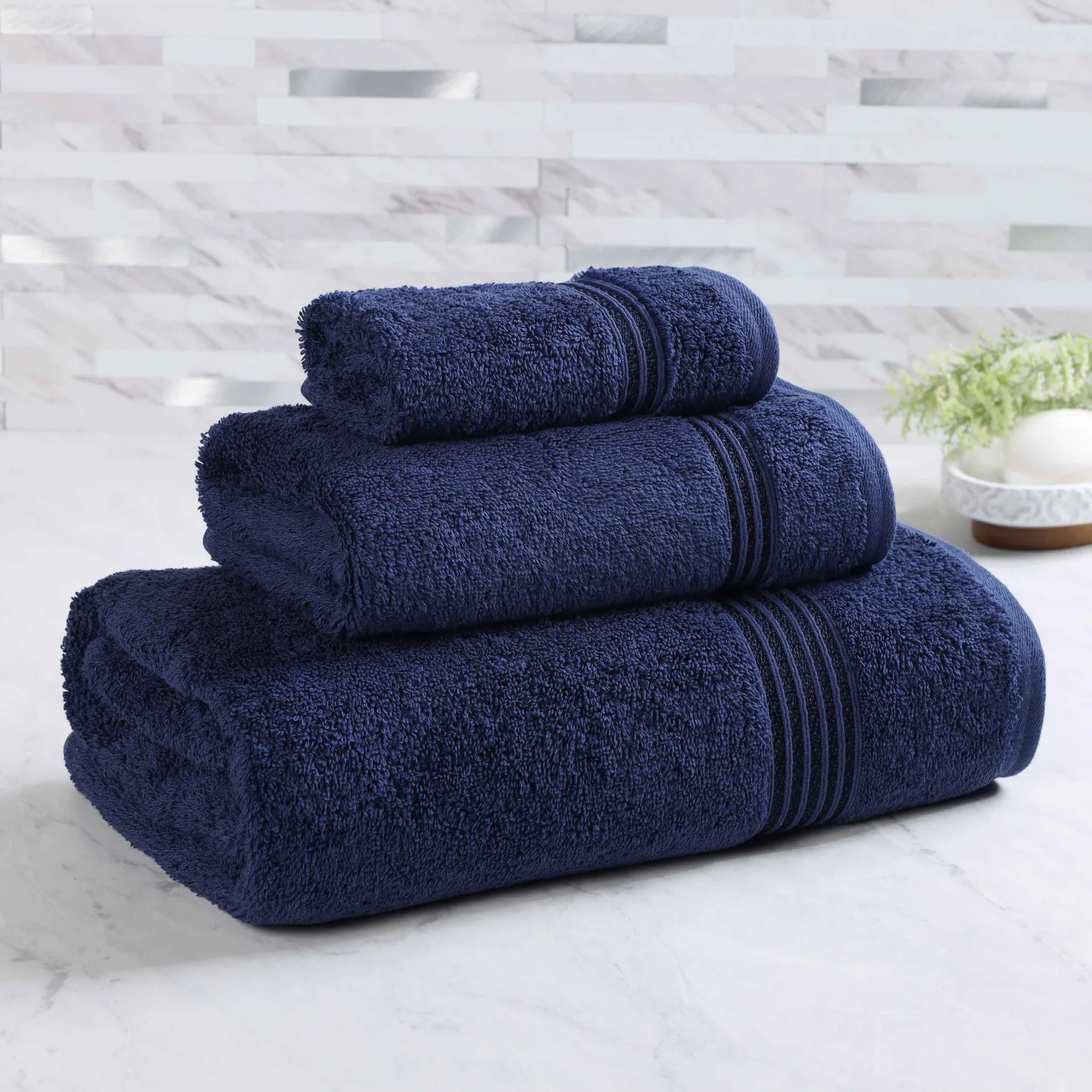Premium Egyptian Cotton Plush 3-Piece Luxury Bath Towel Set - Ultra Absorbent & Soft for Spa, Bathroom & Hotel Use