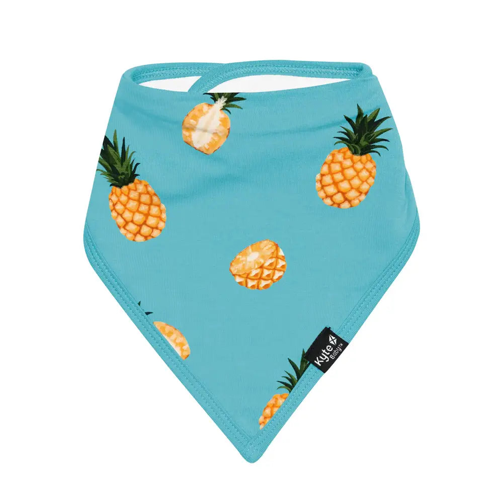 Kyte Baby Bib - Soft Organic Cotton Drool Bibs for Infants & Toddlers, Pineapple Print - Perfect for Feeding, Teething & Messy Playtime