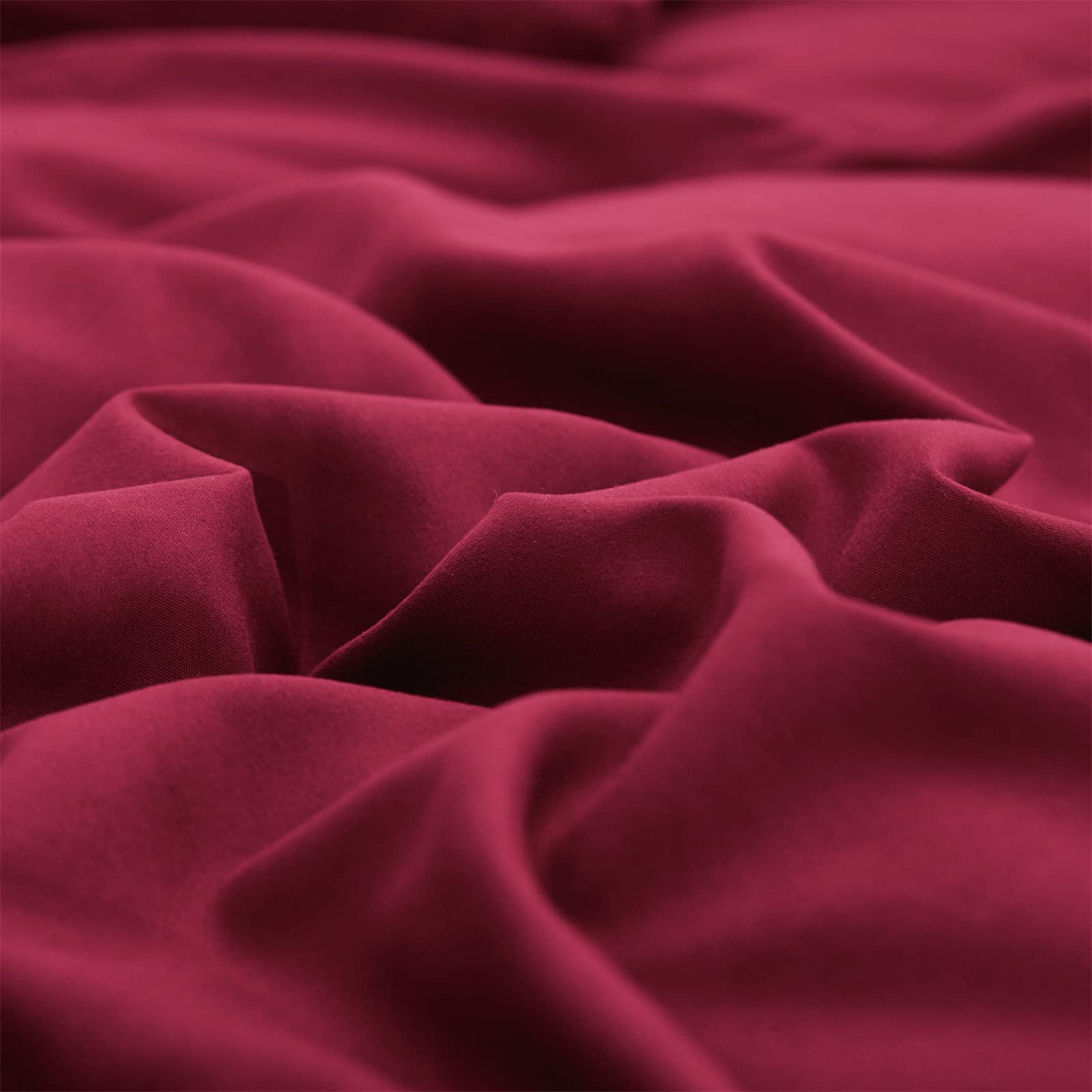 Luxlovery Dark Red Comforter Set King Size - Burgundy Wine Red Maroon Bedding Set with Soft Breathable Quilt & Blanket for Women | Modern Solid Claret Crimson Bedroom Decor | Perfect for Master Bedroom, Guest Room & Cozy Winter Nights