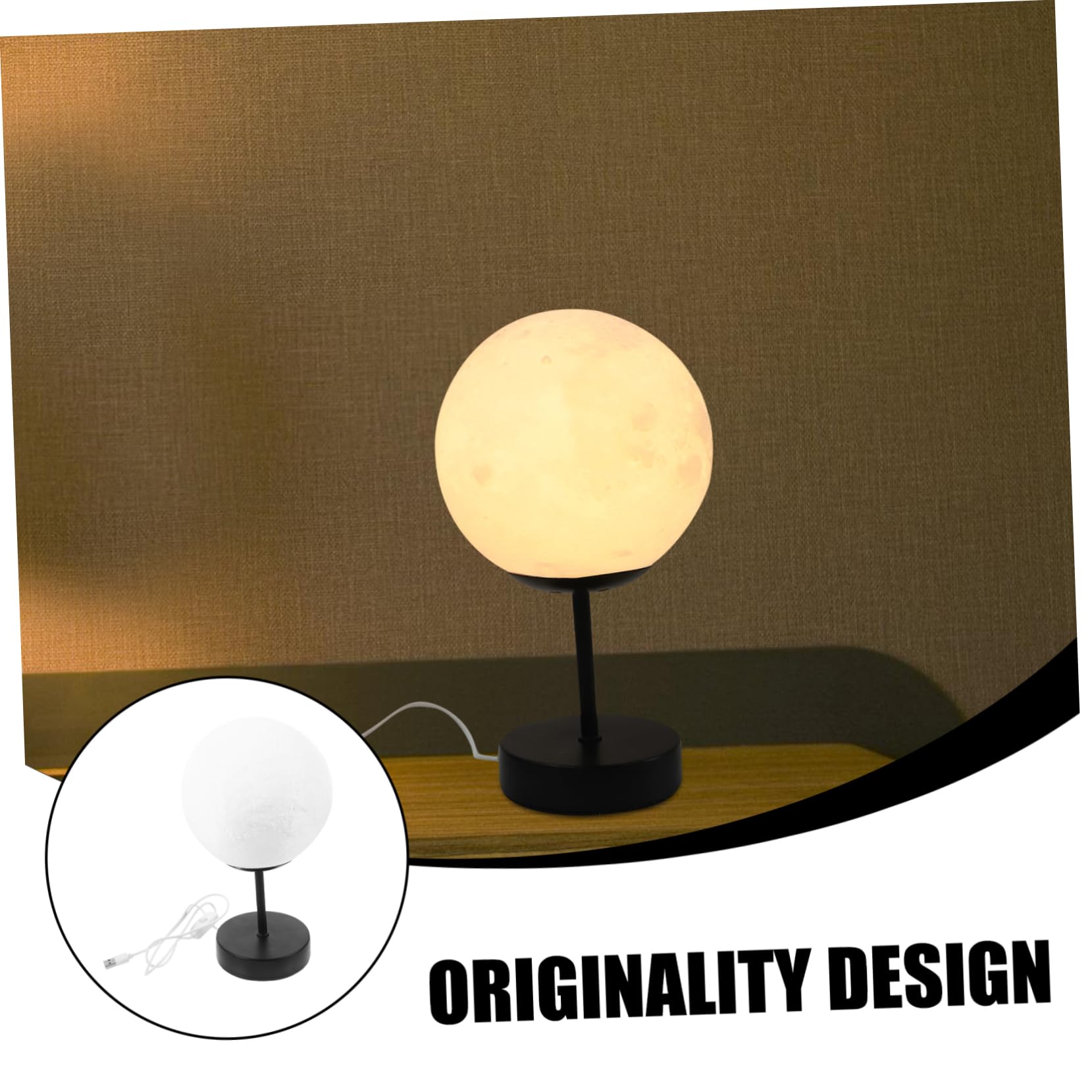 Yardenfun 3D Illusion LED Night Light Lamp - Modern Bedside Table Lamp for Bedroom, Kids Room, Nursery - Perfect for Night Reading, Relaxation & Decorative Ambiance