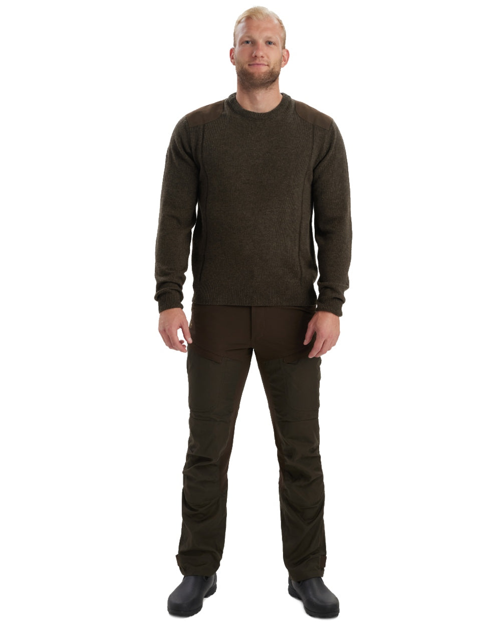Deerhunter Sheffield O Neck Sweater for Men - Soft Winter Knit Pullover Casual Warm Crewneck Sweater for Outdoor Activities and Office Wear