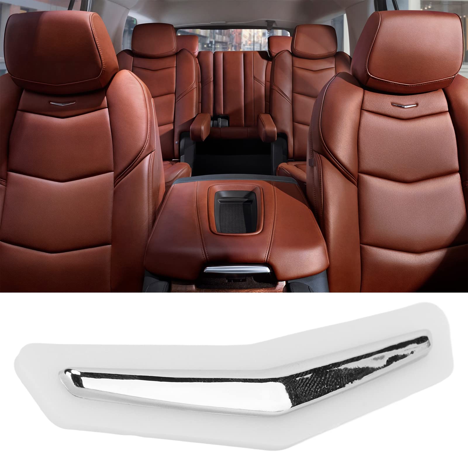 Premium Car Seat Back Emblem - Chrome Plated Interior Badge Trim & Crest Decoration Replacement for Luxury Vehicles | Perfect for Mercedes, BMW, Audi - Enhance Your Car Interior Style