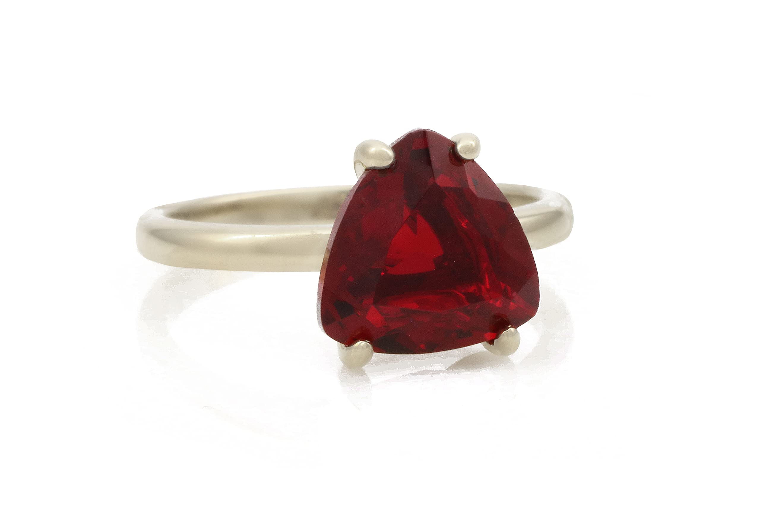 Artisan Garnet Silver Ring - Handmade Jewelry for Women | January Birthstone, Anniversary Gift for Her | Perfect for Engagements & Special Occasions