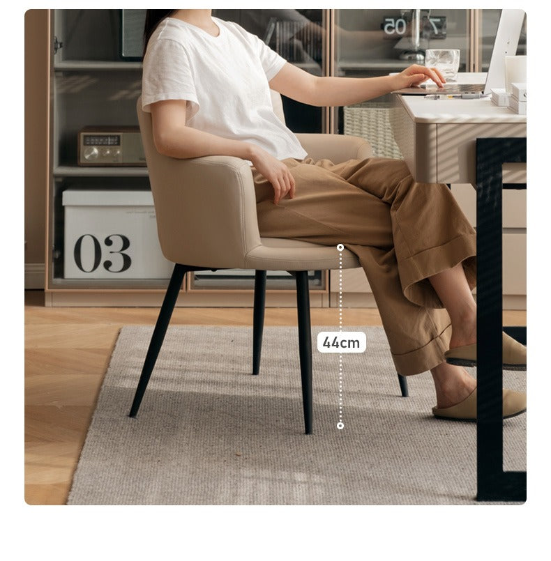 Premium Italian Organic Leather Computer Chair - Soft, Comfortable & Luxurious for Home Office, Gaming & Workspace