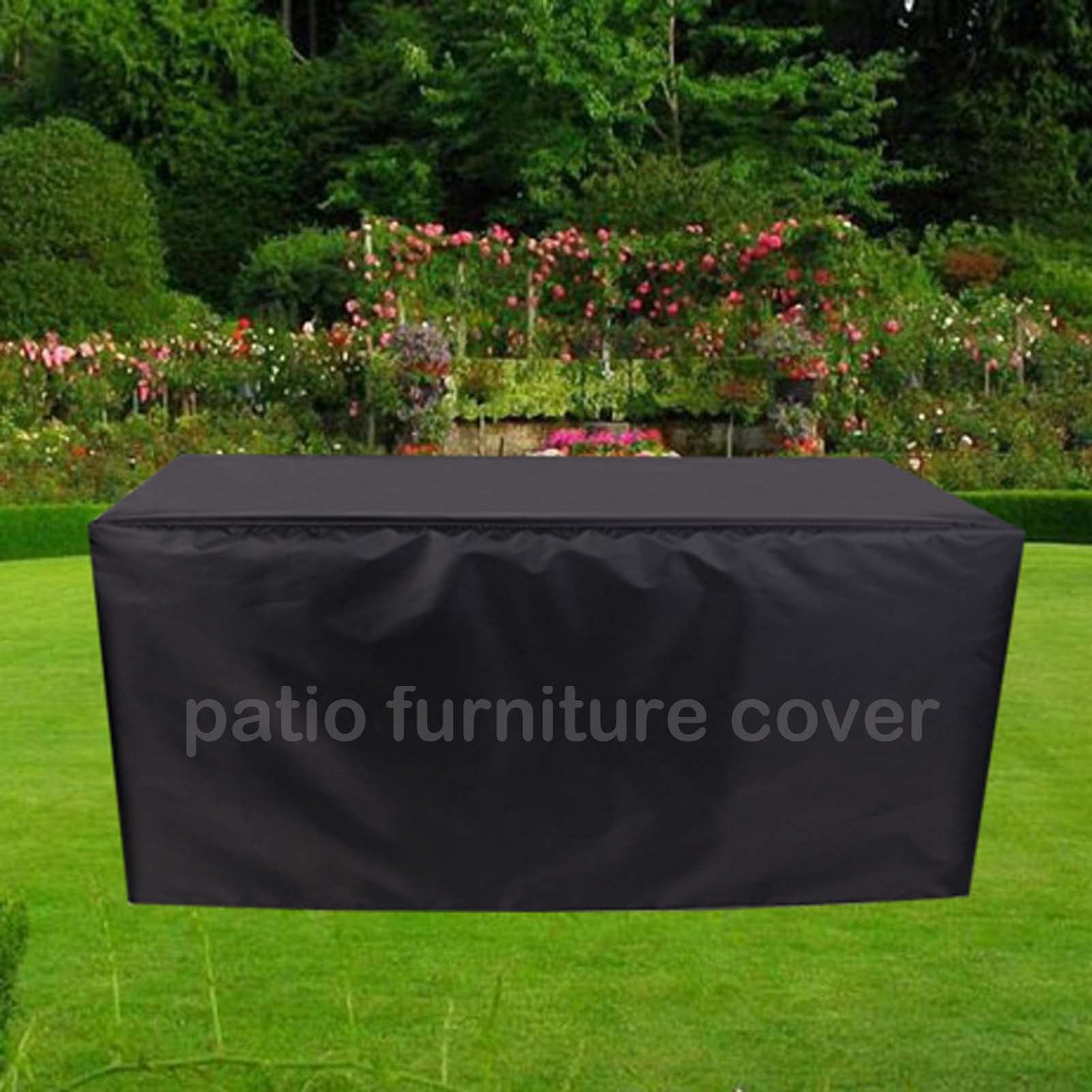 Waterproof 420D Oxford Patio Furniture Cover 18x14x10 Inch - Windproof & UV-Resistant Outdoor Table Set Cover for Garden, Deck, or Backyard - Perfect for Rain, Snow, and Sun Protection